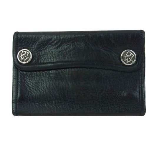 TRAVIS WALKER トラヴィスワーカー スカル インレイ ウォレット?財布 ブラック系【中古】