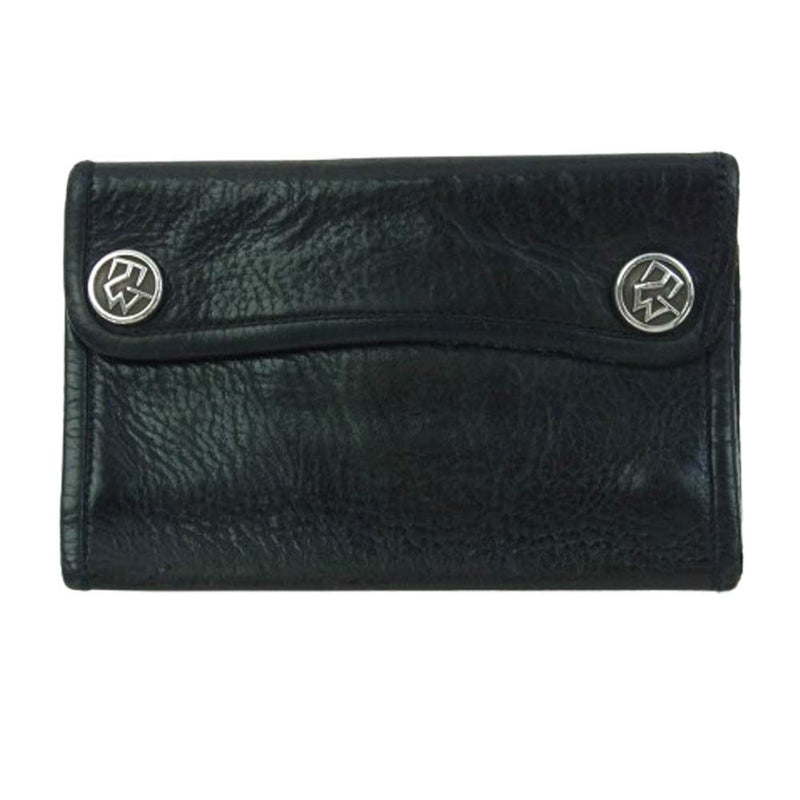 TRAVIS WALKER トラヴィスワーカー スカル インレイ ウォレット?財布 ブラック系【中古】