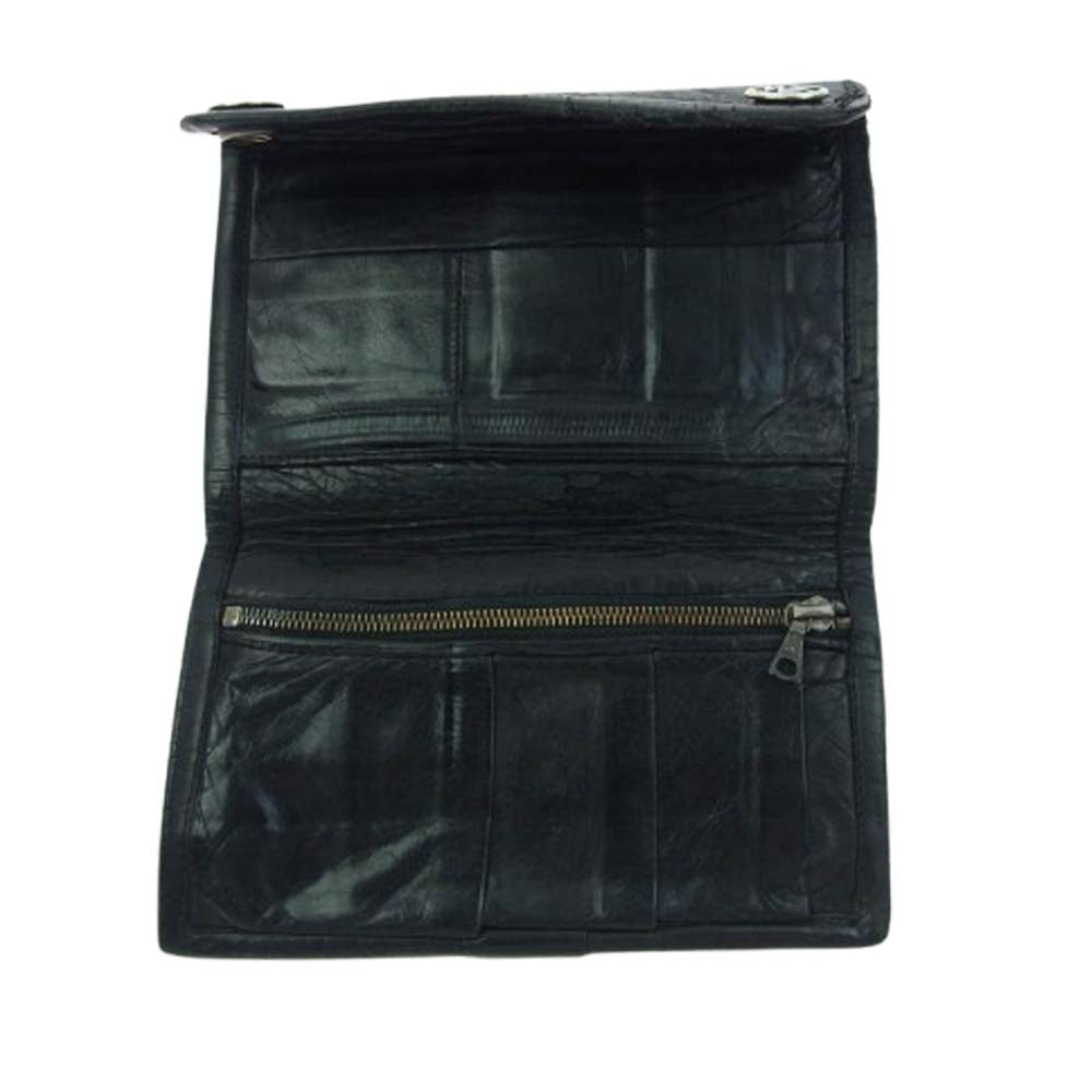 TRAVIS WALKER トラヴィスワーカー スカル インレイ ウォレット?財布 ブラック系【中古】