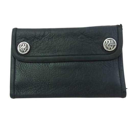 TRAVIS WALKER トラヴィスワーカー ハートトライバル インレイ ウォレット 財布 ブラック系【中古】