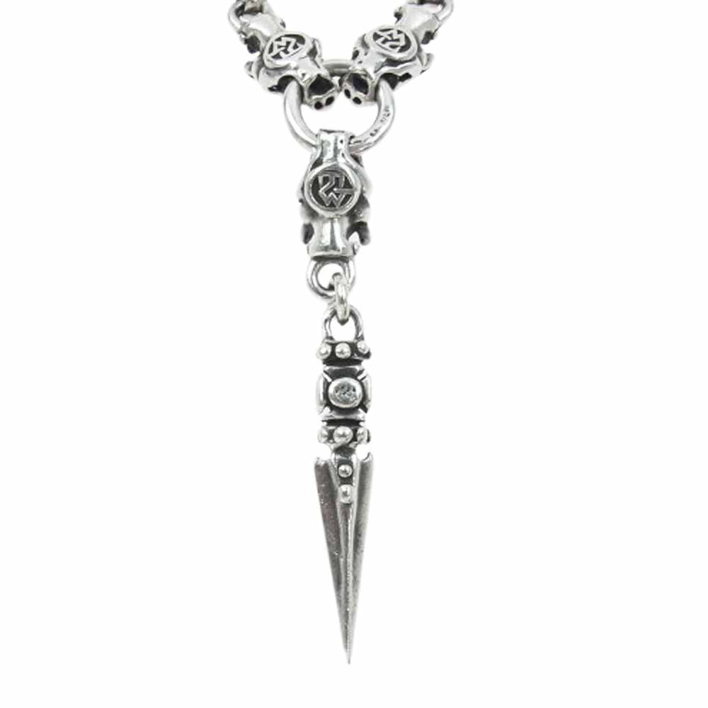 TRAVIS WALKER トラヴィスワーカー ギャランティ付属 バイオフック 13ミートリンク 3ガーゴイル ダガー 2スカル カスタム ウォレットチェーン シルバー系【中古】