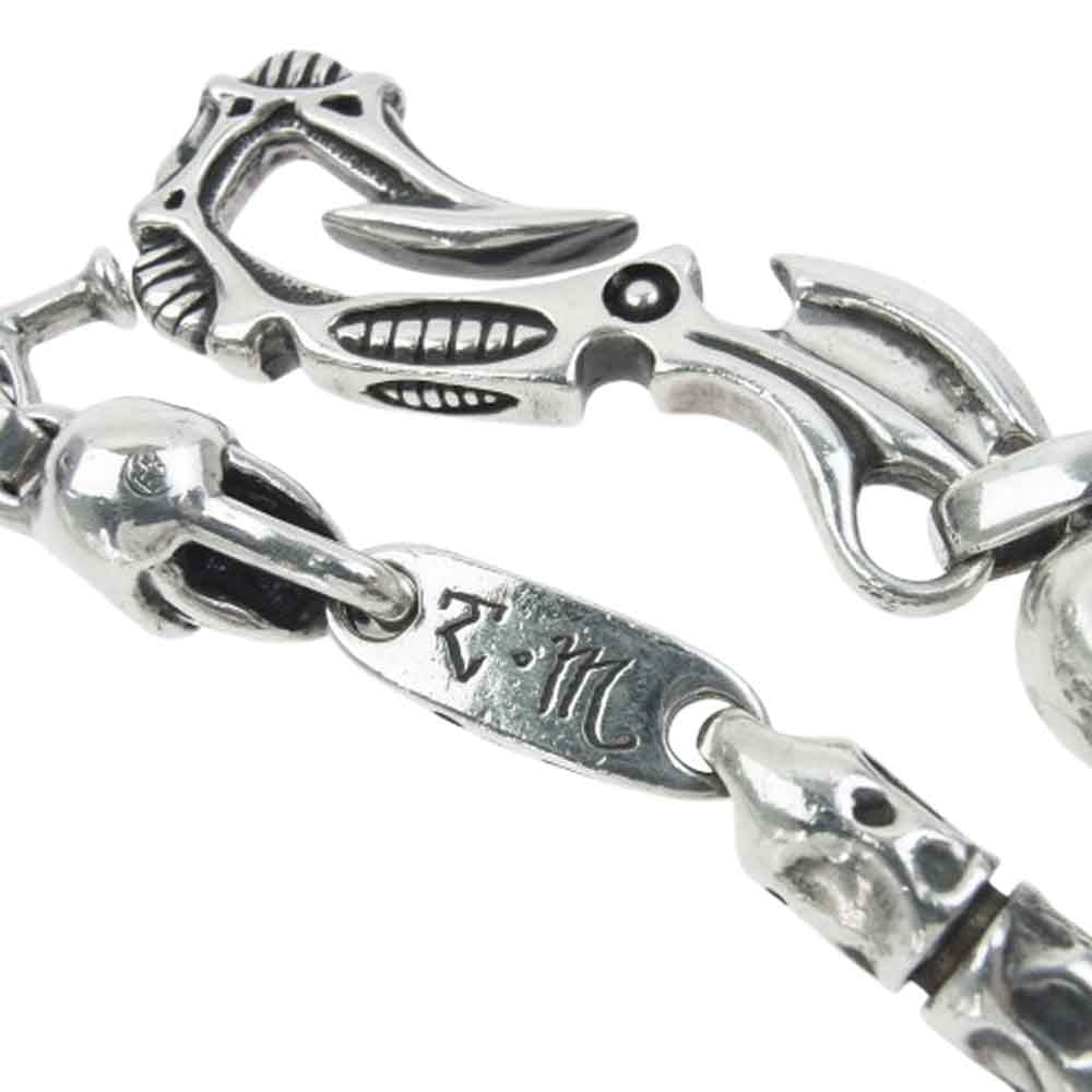TRAVIS WALKER トラヴィスワーカー ギャランティ付属 バイオフック 13ミートリンク 3ガーゴイル ダガー 2スカル カスタム ウォレットチェーン シルバー系【中古】