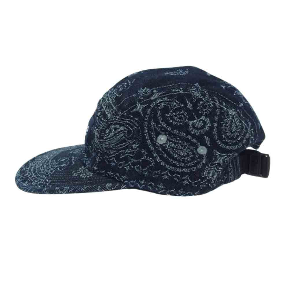 Supreme シュプリーム 25SS Bandana Jacquard Denim Camp Cap バンダナ ジャガード デニム ボックスロゴ キャンプ キャップ インディゴブルー系【中古】