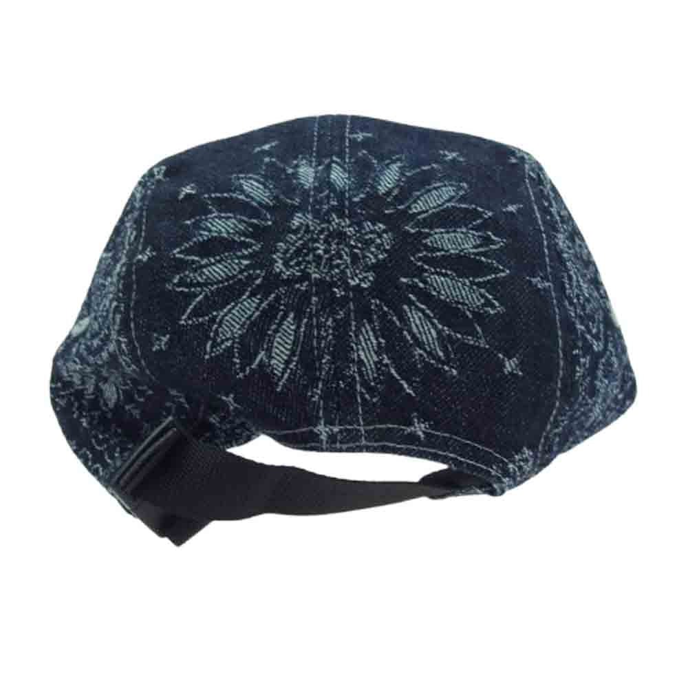 Supreme シュプリーム 25SS Bandana Jacquard Denim Camp Cap バンダナ ジャガード デニム ボックスロゴ キャンプ キャップ インディゴブルー系【中古】