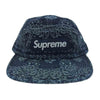 Supreme シュプリーム 25SS Bandana Jacquard Denim Camp Cap バンダナ ジャガード デニム ボックスロゴ キャンプ キャップ インディゴブルー系【中古】