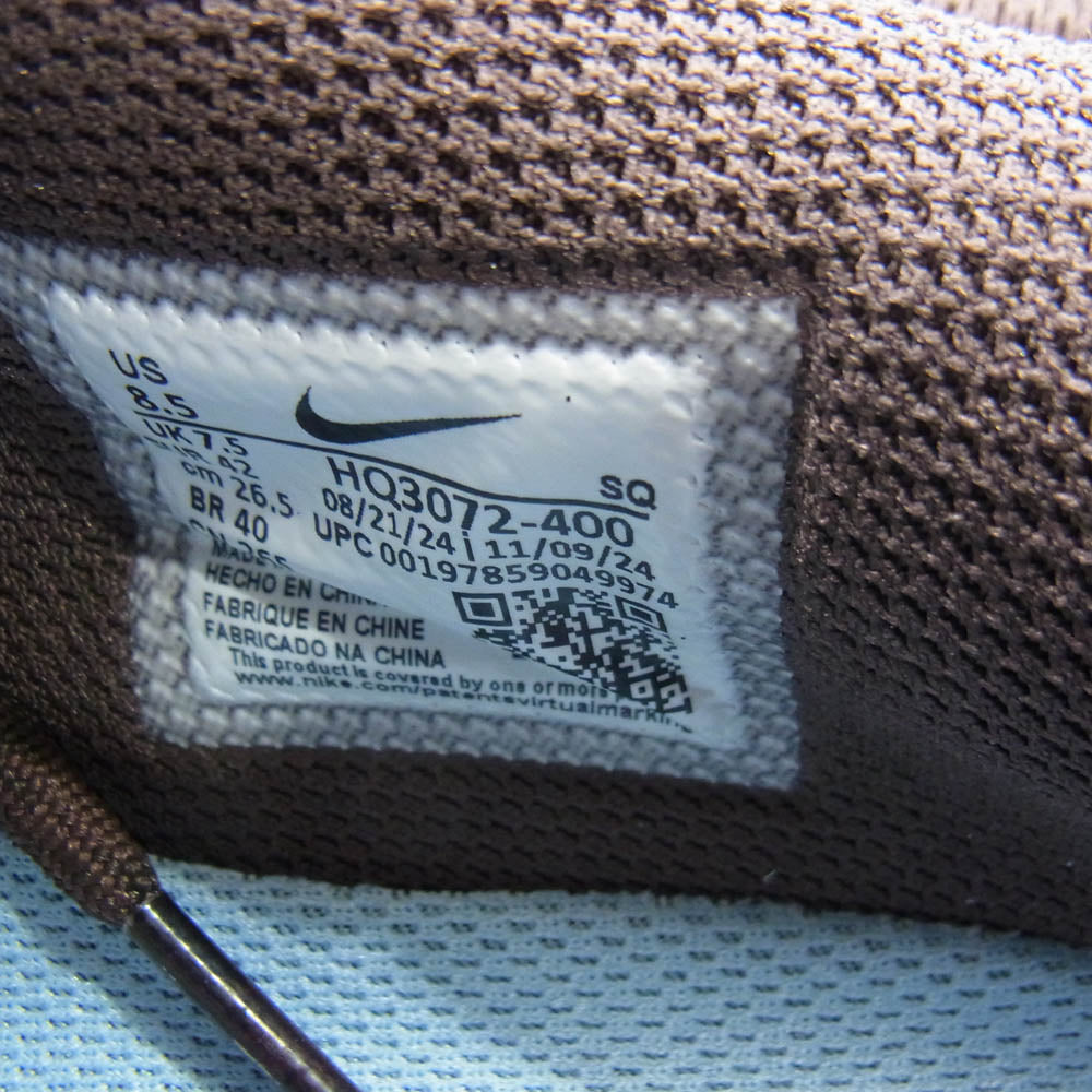 NIKE ナイキ 25SS HQ3072-400 Travis Scott Zoom Field Jaxx Pale Ivory and Leche Blue トラヴィススコット ズームフィールドジャックス ペールアイボリー アンド レチェブルー スニーカー 26.5cm【新古品】【未使用】【中古】