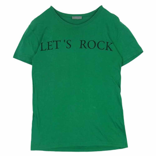DIOR HOMME ディオールオム 09SS 9E3366520107 LETS ROCK TEE 半袖 Tシャツ コットン トルコ製 グリーン系 S【中古】