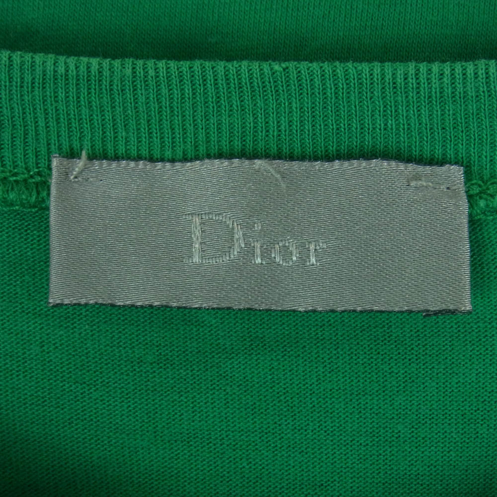 DIOR HOMME ディオールオム 09SS 9E3366520107 LETS ROCK TEE 半袖 Tシャツ コットン トルコ製 グリーン系 S【中古】