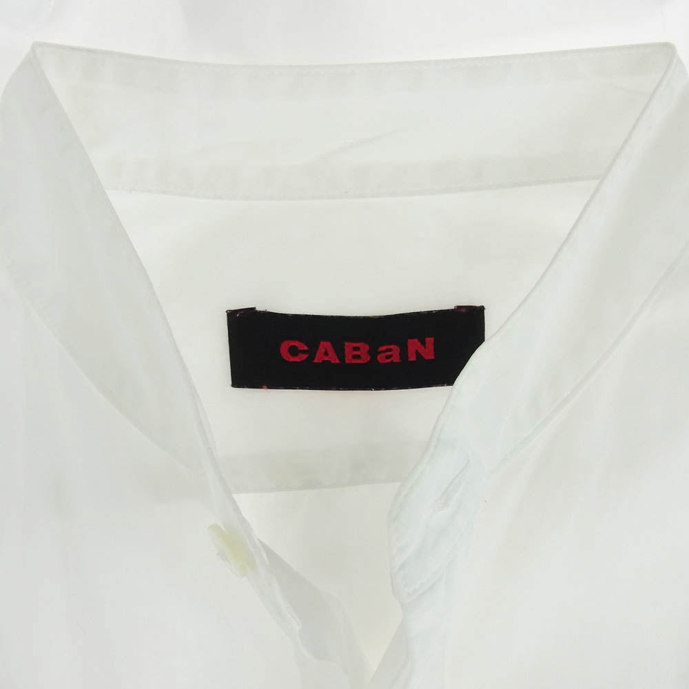 CABaN キャバン WS017 スタンドカラー 長袖 シャツ ホワイト系 M【中古】