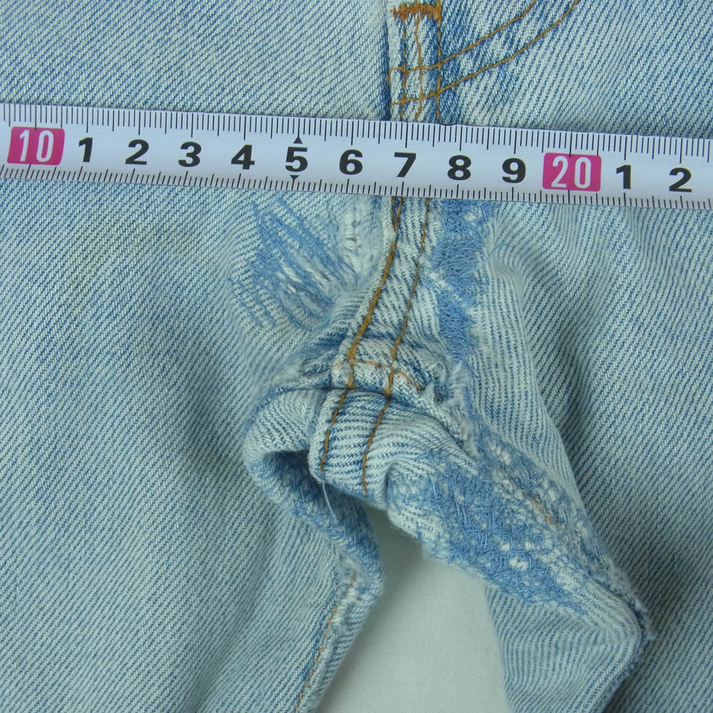 ATELIER&REPAIRS アトリエ&リペアーズ JS501-2 刺繍デザイン リメイク デニム パンツ ジーンズ インディゴブルー系 34【中古】