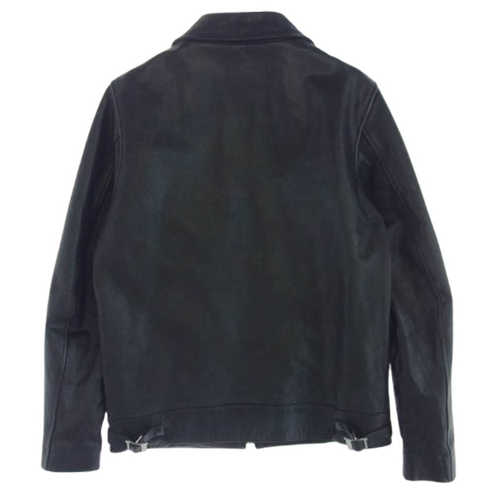 s*n様 CRIMIE シングルライダース ジャケット カウレザー ブラック L CRIMIE 革ジャン ライダース W BIKER SPANISH LAMB LEATHER JACKET / W