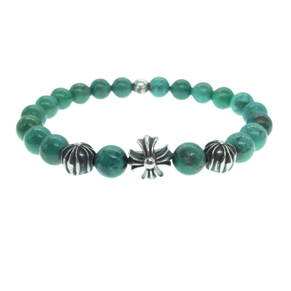 CHROME HEARTS クロムハーツ（原本無） BEAD 8mm ターコイズ ビーズ ブレスレット ライトグリーン系【中古】