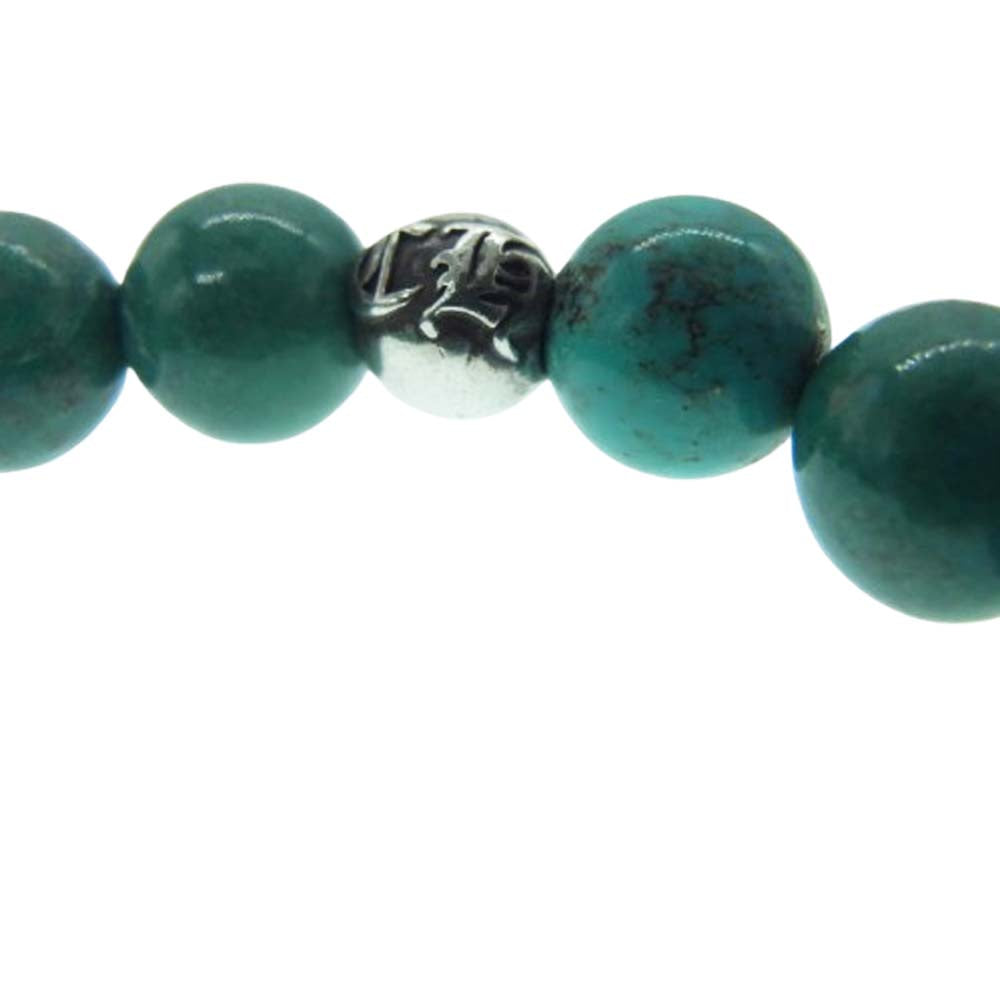 CHROME HEARTS クロムハーツ（原本無） BEAD 8mm ターコイズ ビーズ ブレスレット ライトグリーン系【中古】