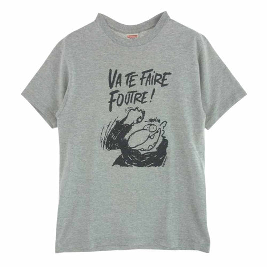 Supreme シュプリーム 10SS Va TE Faire Foutre Tee プリント 半袖 Tシャツ グレー系 S【中古】