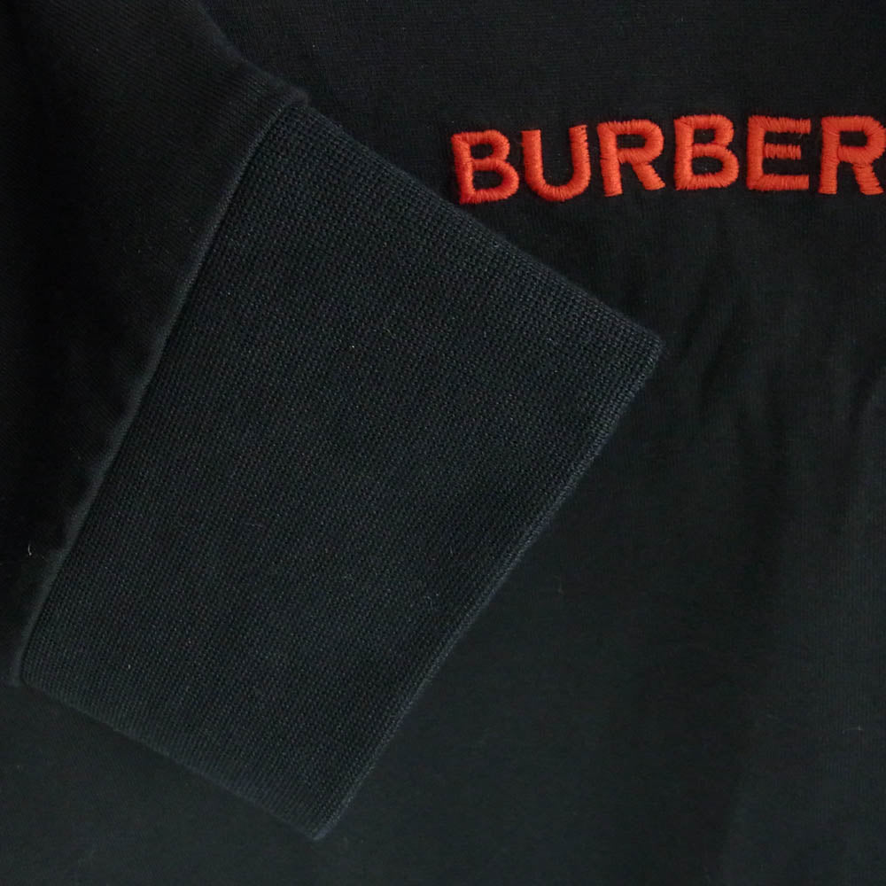 BURBERRY バーバリー 8091045 Check Neck Long sleeve チェック柄 長袖カットソー ブラック系 M【美品】【中古】