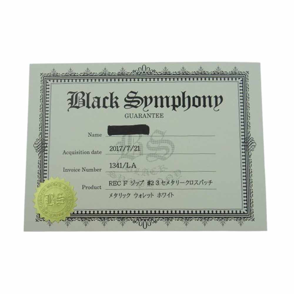 CHROME HEARTS クロムハーツ（原本無） ブラックシンフォニー購入証明書付属 REC F ZIP 3クロス セメタリークロス レザーパッチ ラウンドジップ レザーウォレット 長財布 ホワイトレザー オフホワイト系【中古】