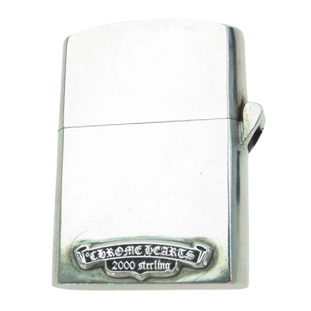 CHROME HEARTS クロムハーツ（原本無） ZIPPO LIGHTERZ-V1 スモールCHクロス ジッポ ライター シルバー系【中古】