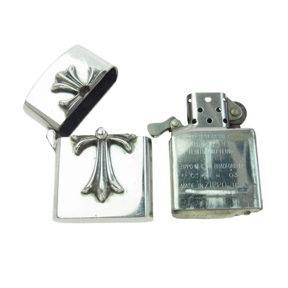 CHROME HEARTS クロムハーツ（原本無） ZIPPO LIGHTERZ-V1 スモールCHクロス ジッポ ライター シルバー系【中古】
