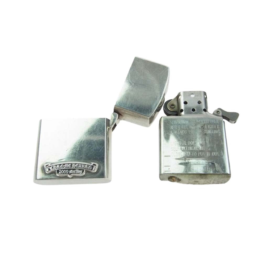 CHROME HEARTS クロムハーツ（原本無） ZIPPO LIGHTERZ-V1 スモールCHクロス ジッポ ライター シルバー系【中古】