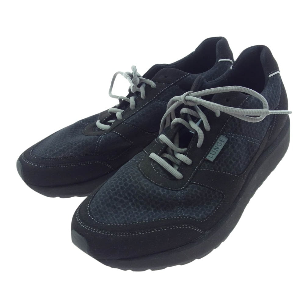 ルンゲ メッシュ ローカット スニーカー シューズ ブラック系 US10.5【美品】【中古】