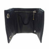 CHROME HEARTS クロムハーツ（原本無） 3FOLD 3フォールド クロスボタン レザーウォレット 三つ折り財布 ブラック系【中古】