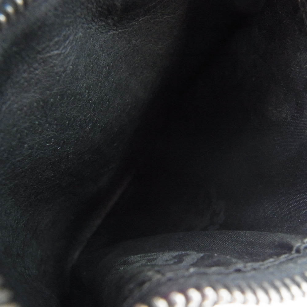 CHROME HEARTS クロムハーツ（原本無） 3FOLD 3フォールド クロスボタン レザーウォレット 三つ折り財布 ブラック系【中古】