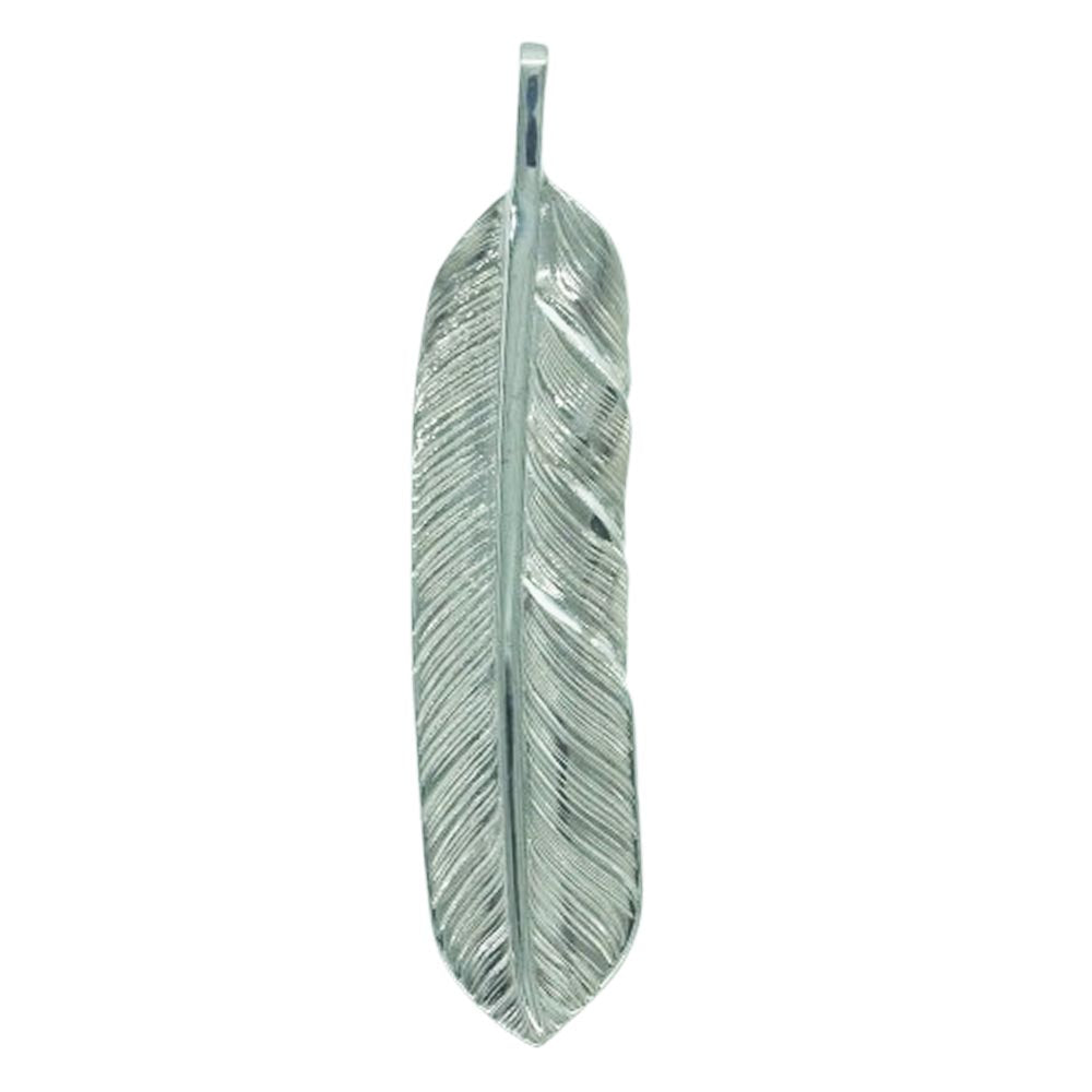 TARO WASHIMI ワシミタロウ 鷲見太郎 L flight feather フライトフェザーペンダント 右向き シルバー系【美品】【中古】