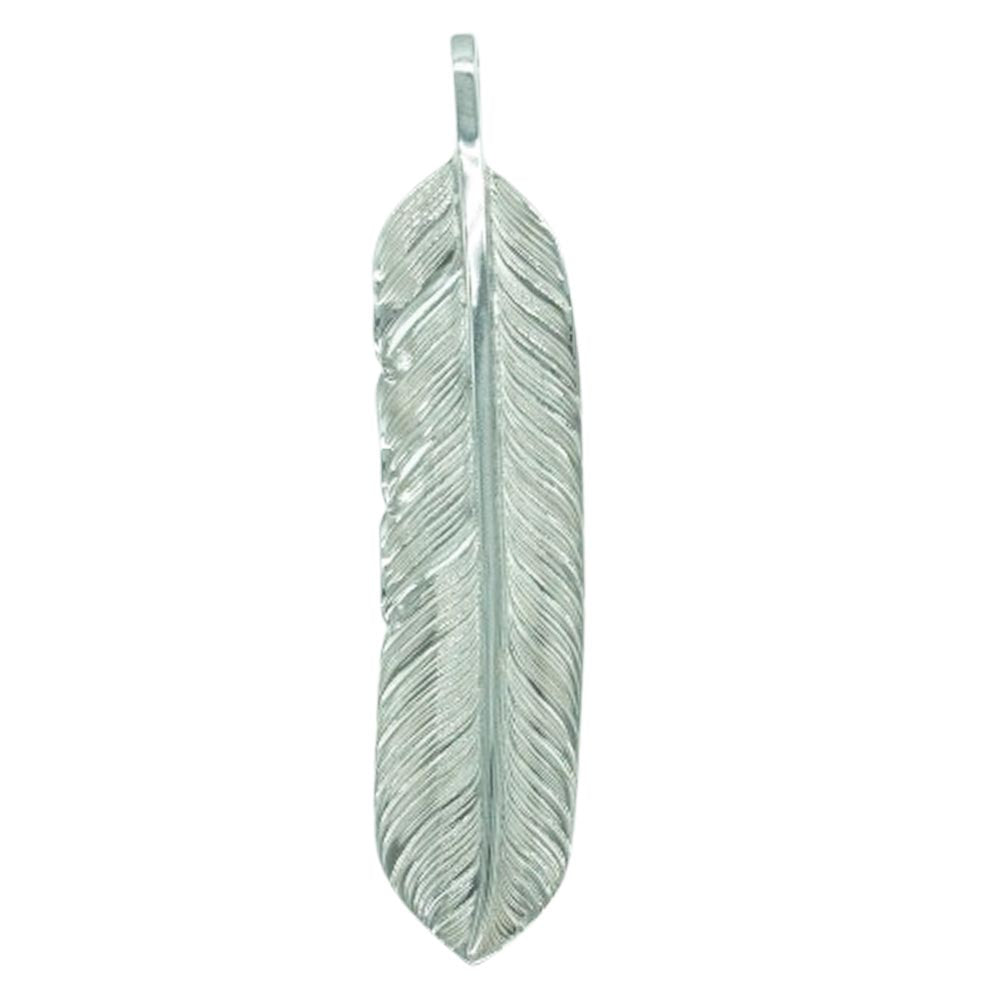TARO WASHIMI ワシミタロウ 鷲見太郎 L flight feather フライトフェザーペンダント 右向き シルバー系【美品】【中古】