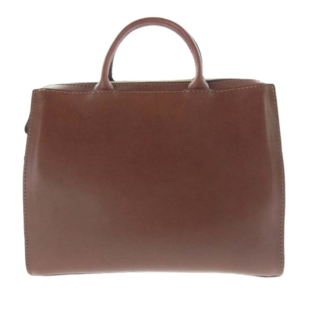 HERZ ヘルツ レザー ボストンバッグ ブラウン系【美品】【中古】