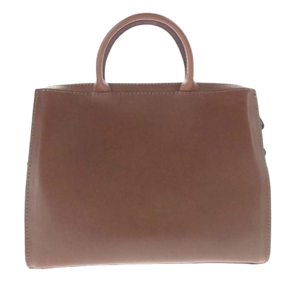 HERZ ヘルツ レザー ボストンバッグ ブラウン系【美品】【中古】