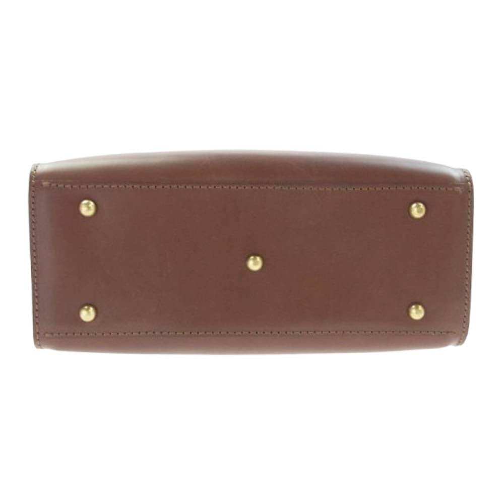 HERZ ヘルツ レザー ボストンバッグ ブラウン系【美品】【中古】