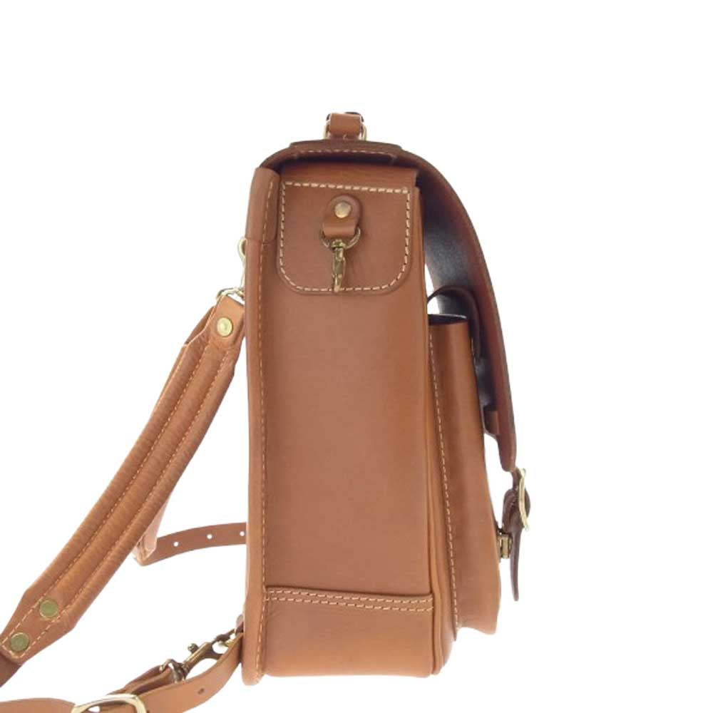 HERZ ヘルツ レザ― 縦型 ランドセル バックパック リュック ブラウン系【極上美品】【中古】