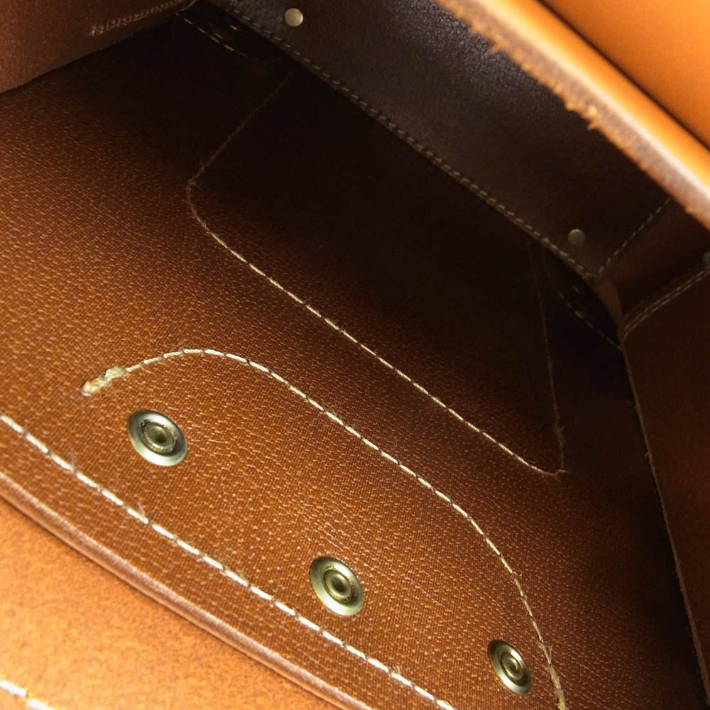 HERZ ヘルツ レザ― 縦型 ランドセル バックパック リュック ブラウン系【極上美品】【中古】