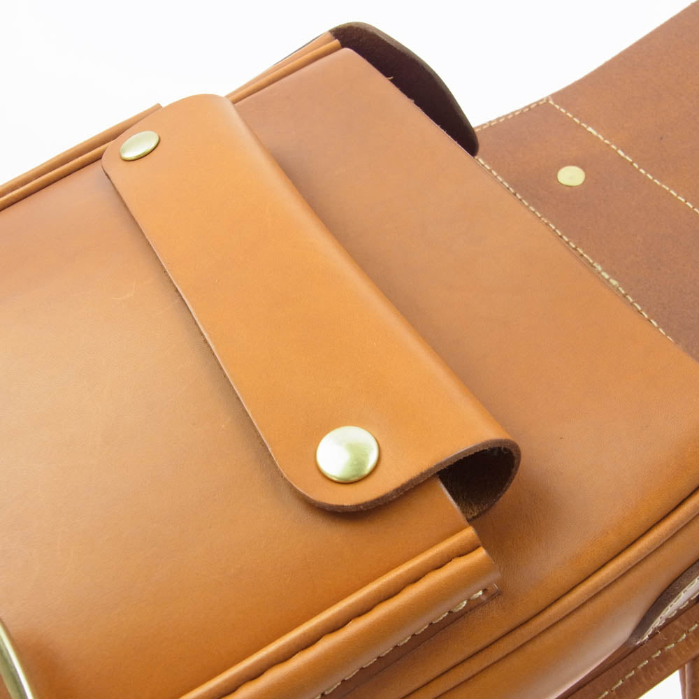 HERZ ヘルツ レザ― 縦型 ランドセル バックパック リュック ブラウン系【極上美品】【中古】