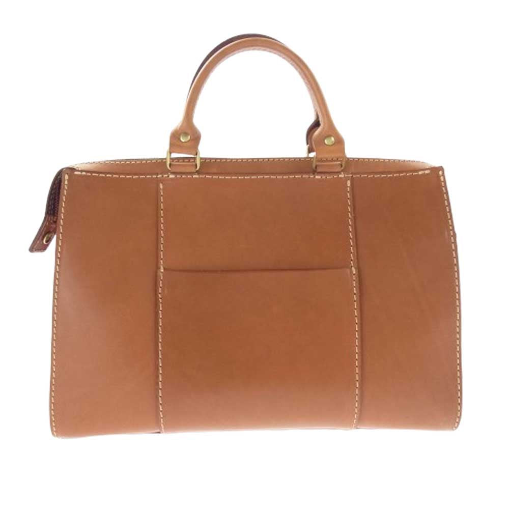 HERZ ヘルツ THE CHIC レザ― ミニ ボストンバッグ ブラウン系【極上美品】【中古】