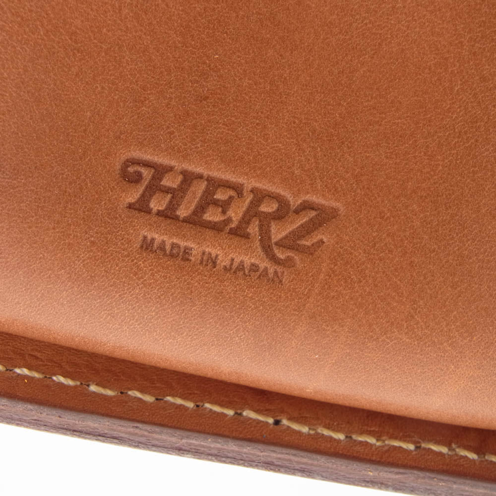 HERZ ヘルツ THE CHIC レザ― ミニ ボストンバッグ ブラウン系【極上美品】【中古】