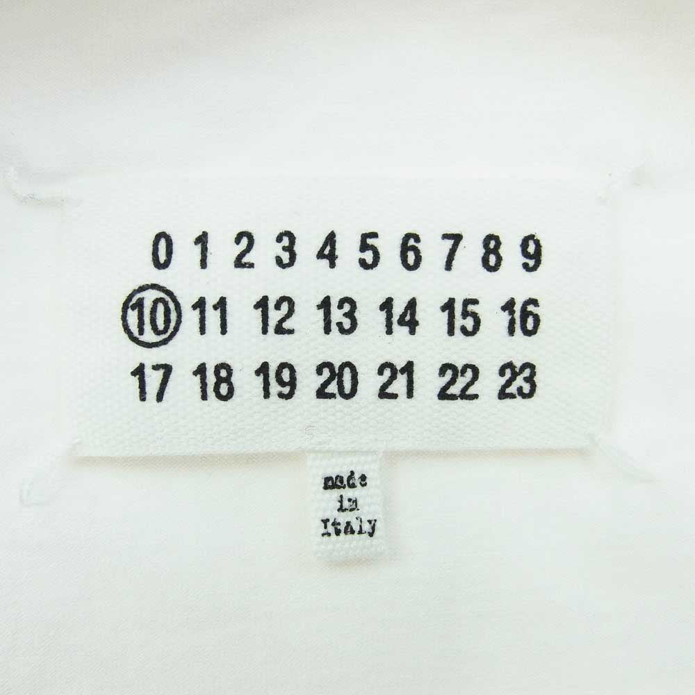 MAISON MARGIELA メゾンマルジェラ 21AW S50GC0664 S22816 四つタグ 10ライン コットン Tシャツ 半袖 カットソー ホワイト系 XXL【中古】
