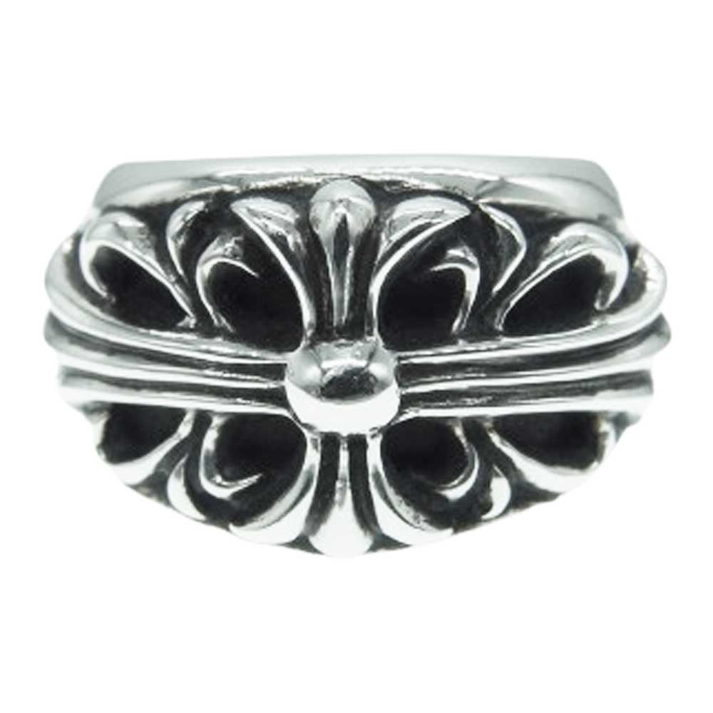 CHROME HEARTS クロムハーツ（原本有） FLRL CRS フローラルクロス リング シルバー系 8号【中古】