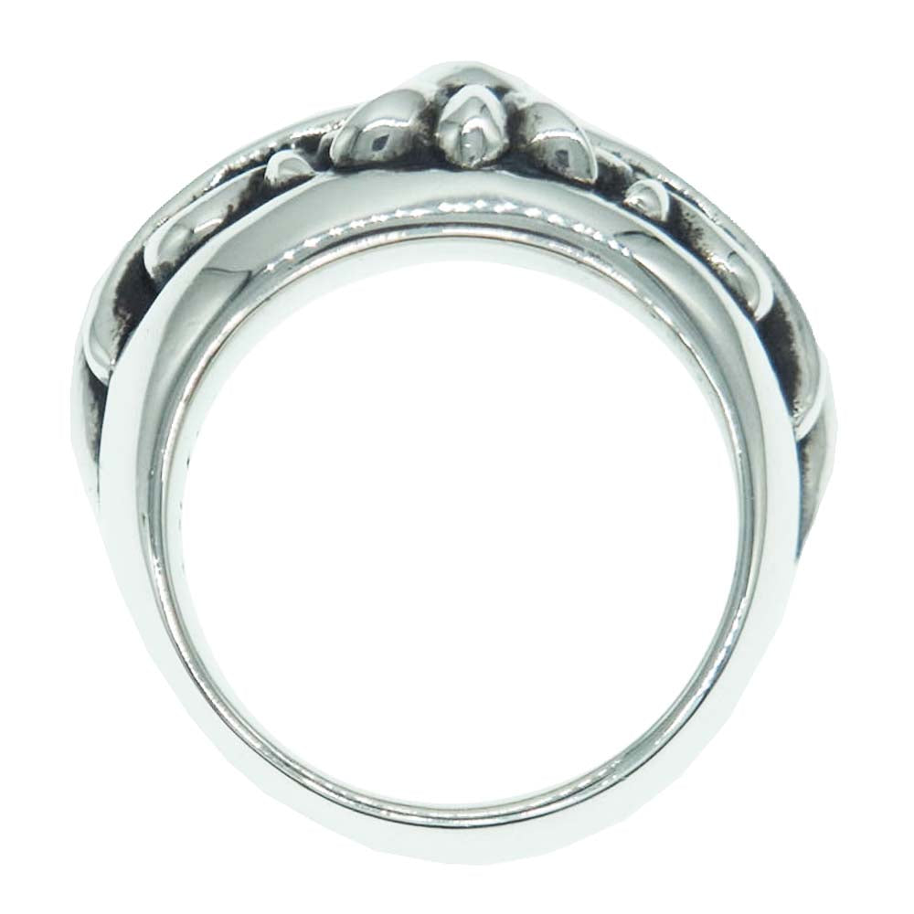 CHROME HEARTS クロムハーツ（原本有） FLRL CRS フローラルクロス リング シルバー系 8号【中古】