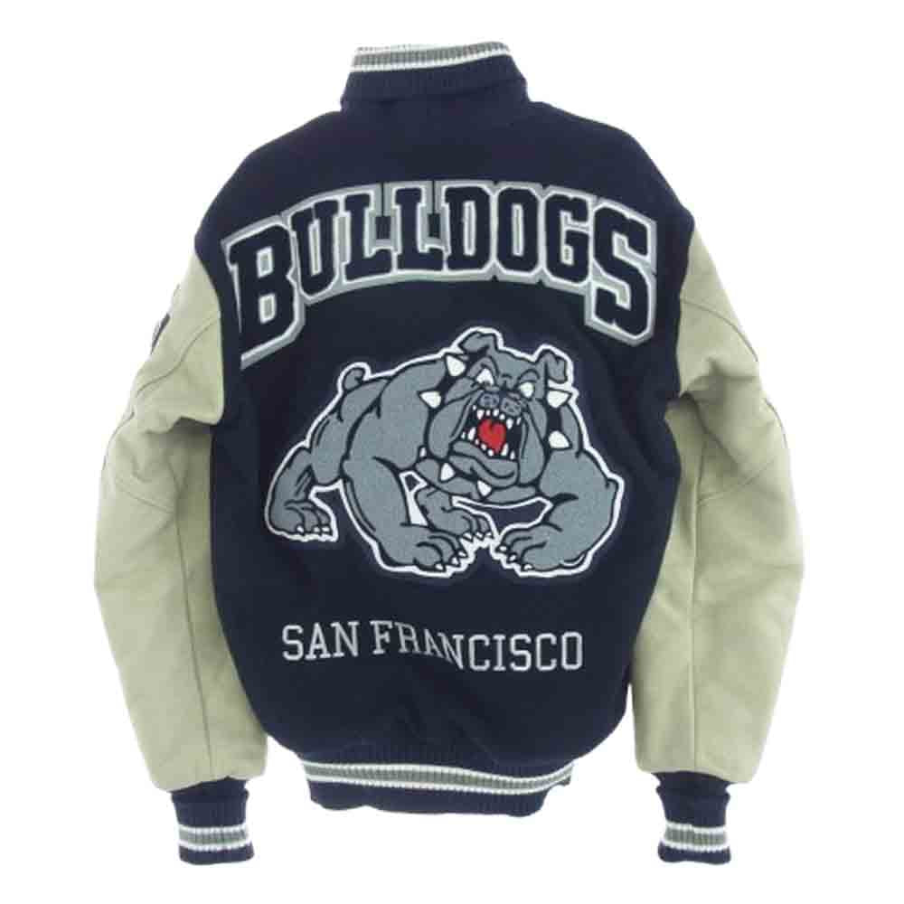 デロング 2023年 BULLDOGS ブルドックス アワード ジャケット スタジャン ネイビー系 S【中古】