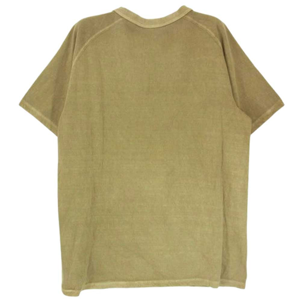 Nigel Cabourn ナイジェルケーボン 8042-00-21021 BASIC T-SHIRT 後染め ベーシック Tシャツ 半袖カットソー カーキ系 46【中古】