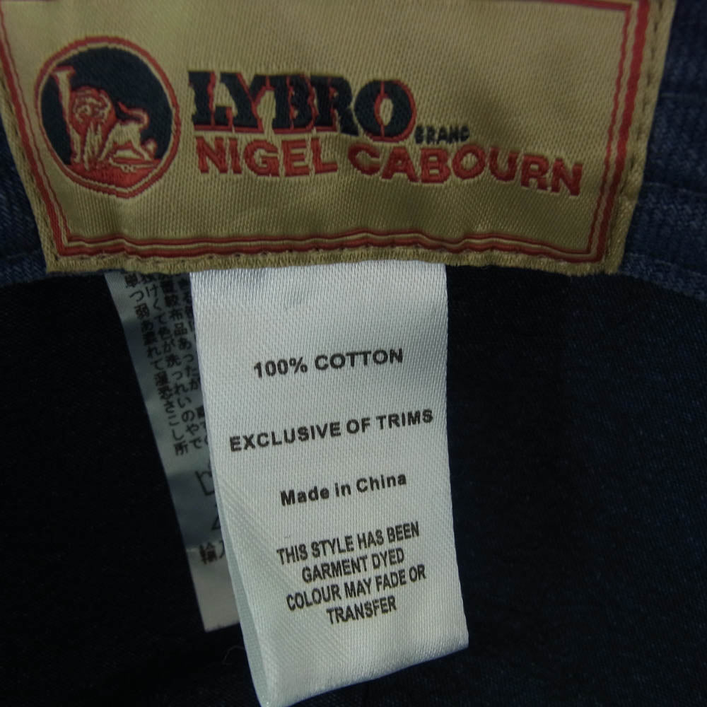 Nigel Cabourn ナイジェルケーボン 8048-13-66010 × LYBRO ライブロ MECHANICS CAP COTTON TWILL コットンツイル メカニックキャップ インディゴブルー系【中古】