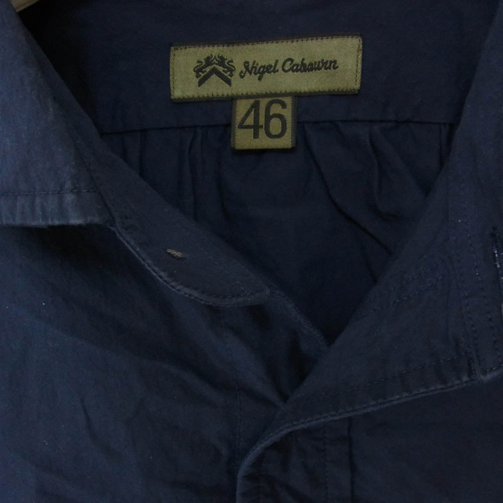 Nigel Cabourn ナイジェルケーボン 8042-00-10008 コットン 長袖シャツ ネイビー系 46【中古】