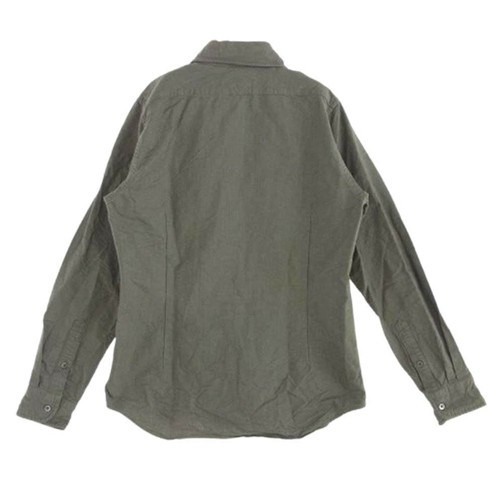Nigel Cabourn ナイジェルケーボン 8002-00-10000 BRITISH OFFICERS SHIRT ブリティッシュ オフィサーズ 長袖シャツ カーキ系 44【中古】