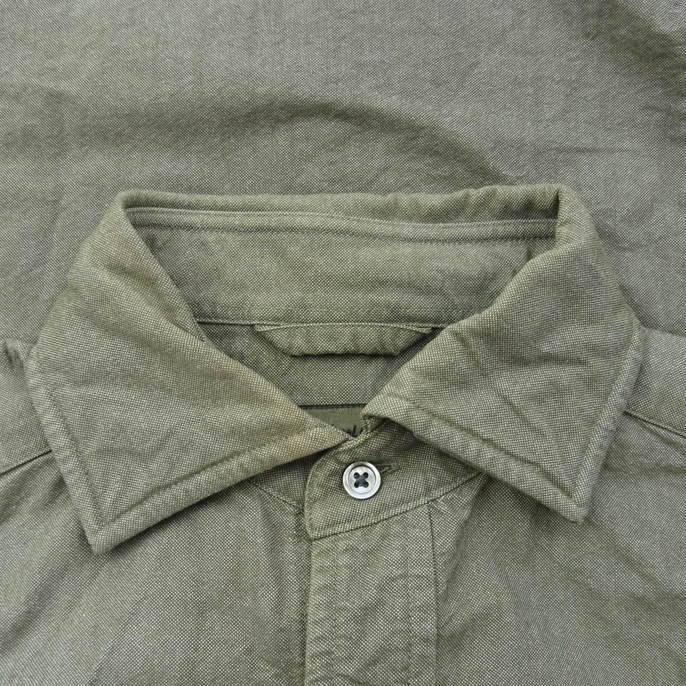 Nigel Cabourn ナイジェルケーボン 8002-00-10000 BRITISH OFFICERS SHIRT ブリティッシュ オフィサーズ 長袖シャツ カーキ系 44【中古】