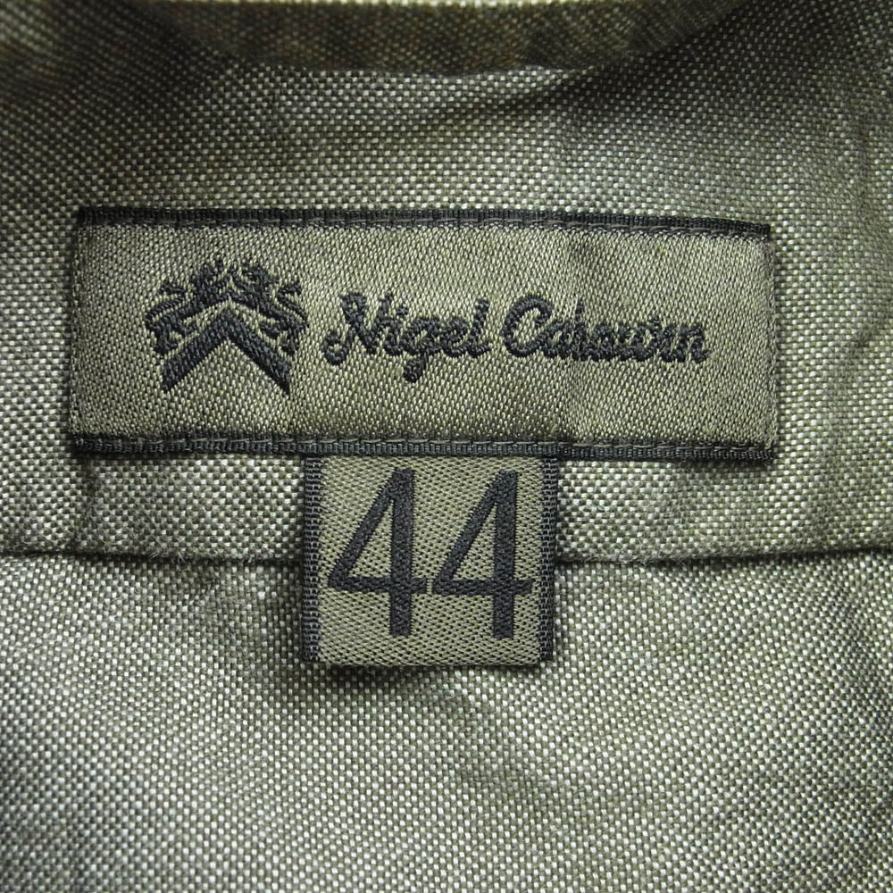 Nigel Cabourn ナイジェルケーボン 8002-00-10000 BRITISH OFFICERS SHIRT ブリティッシュ オフィサーズ 長袖シャツ カーキ系 44【中古】