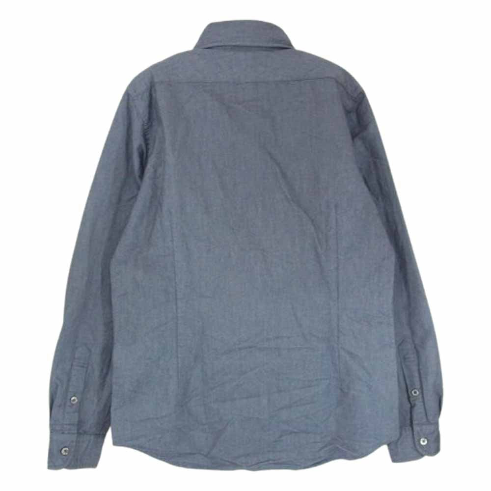 Nigel Cabourn ナイジェルケーボン 8002-00-10000 BRITISH OFFICERS SHIRT ブリティッシュ オフィサーズ 長袖シャツ ブルー系 44【中古】