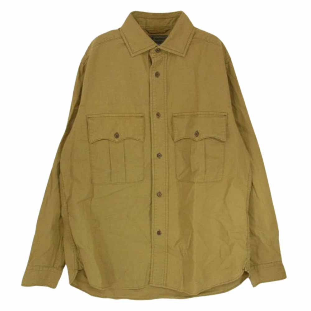 Nigel Cabourn ナイジェルケーボン 8048-00-10002 パナマクロス アーミー 長袖シャツ ブラウン系 48【中古】