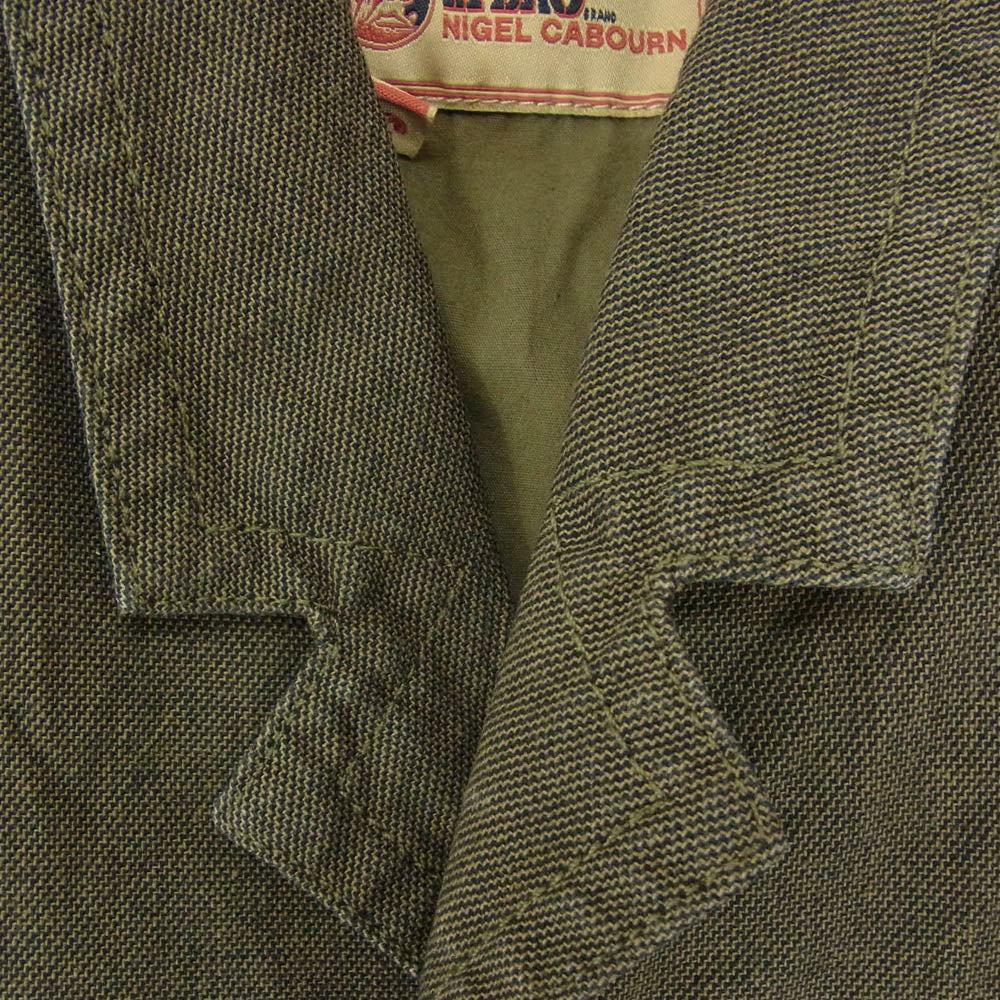 Nigel Cabourn ナイジェルケーボン 23SS 8046-13-70020 WAISTCOAT COTTON BROKEN TWILL ウェストコート コットンブロークンツイル ベスト カーキ系 46【中古】