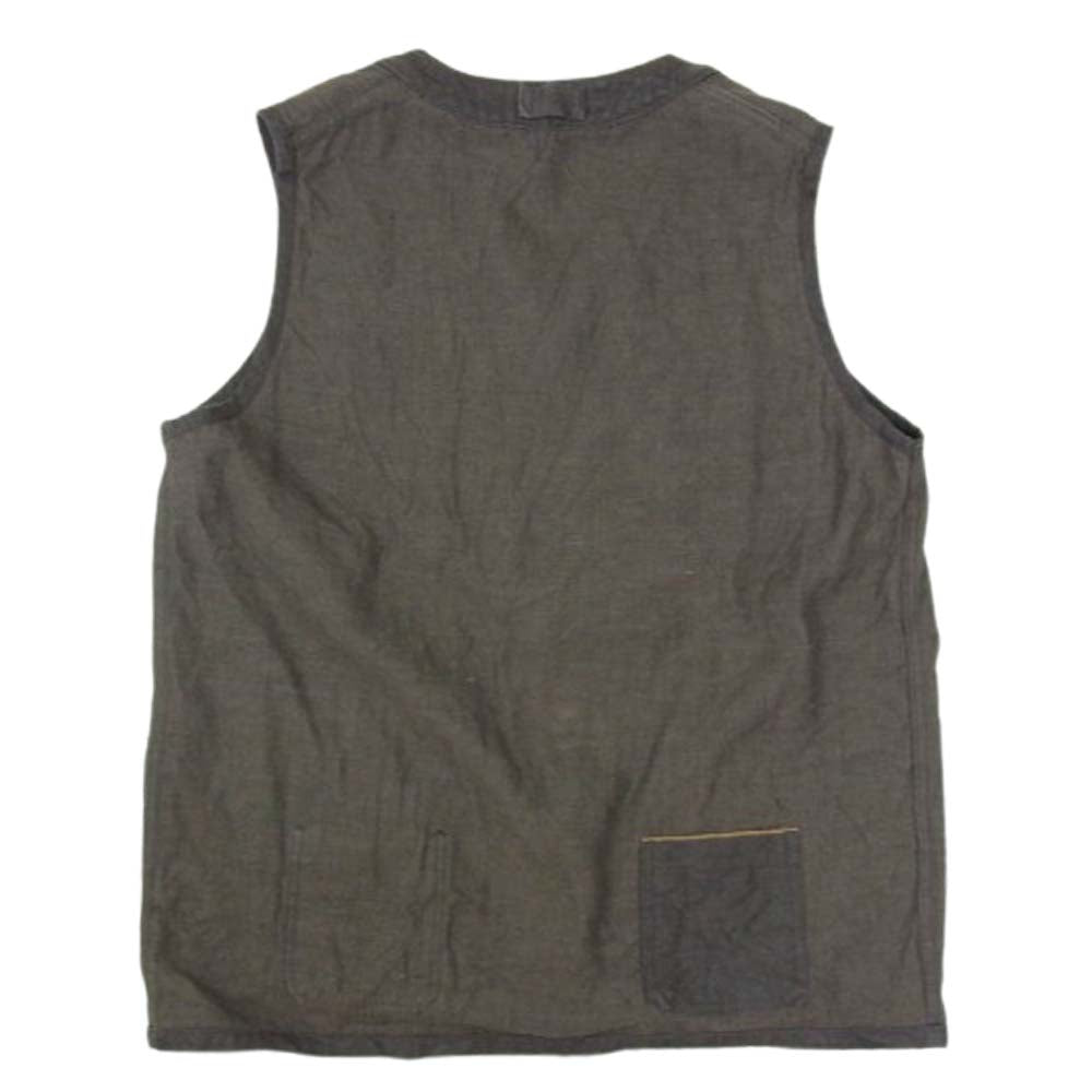 Nigel Cabourn ナイジェルケーボン 23SS 8046-00-70200 HEMP VEST REVERSIBLE リバーシブル ヘンプ ベスト グレー系 46【中古】